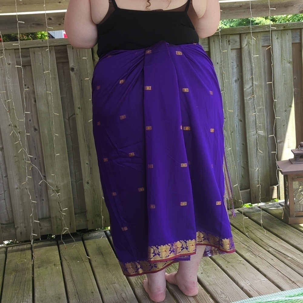Purple And Gold Skirt - Picture 5 of 7